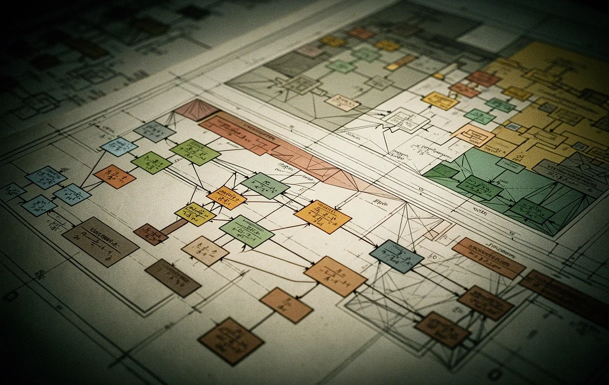 Technical schematic aesthetic